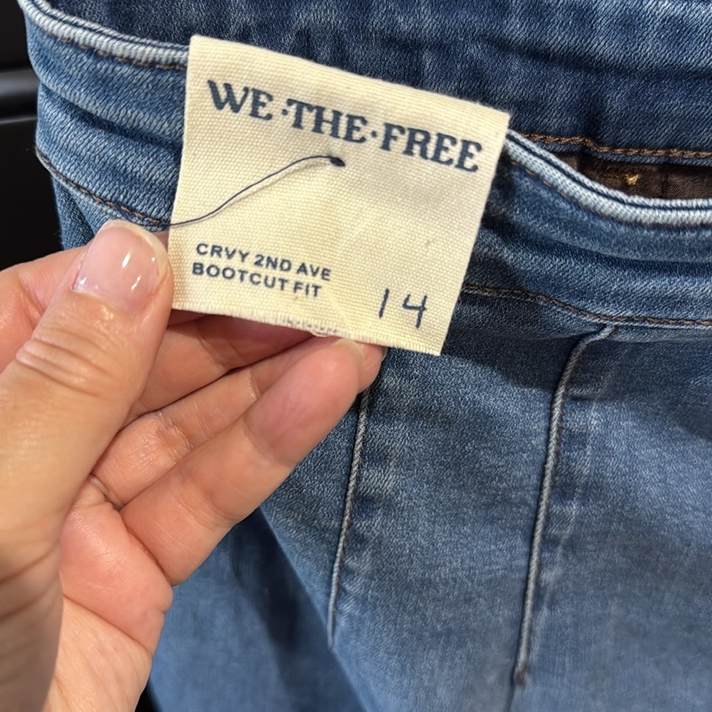 Free People Blue Denim Strapless Jumpsuit - Picture 7 of 9